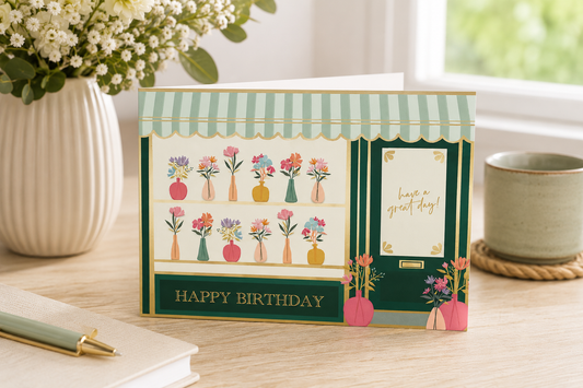 5X7 Greeting Card Flower Shop