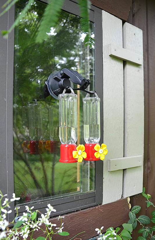 Double Hummingbird Feeder Window Hook