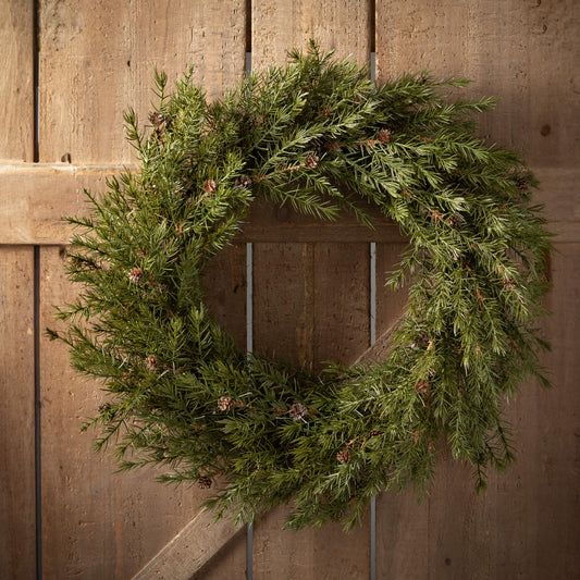 Cedar Wreath w/ Pinecones