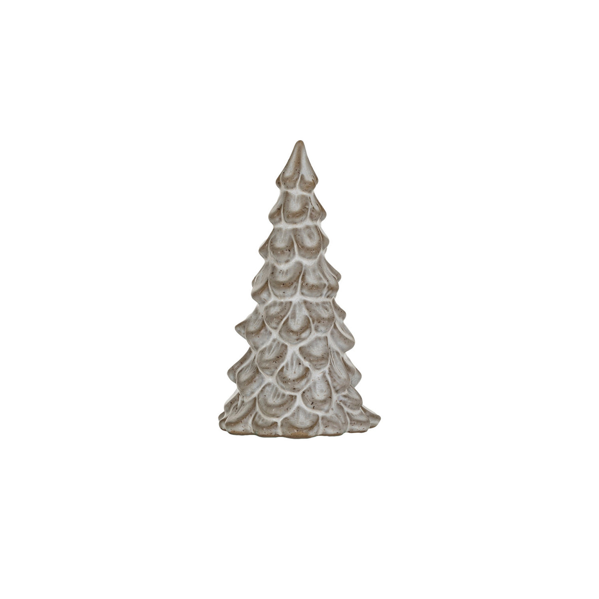 Stoneware Tree, Reactive Glaze, Cream Color