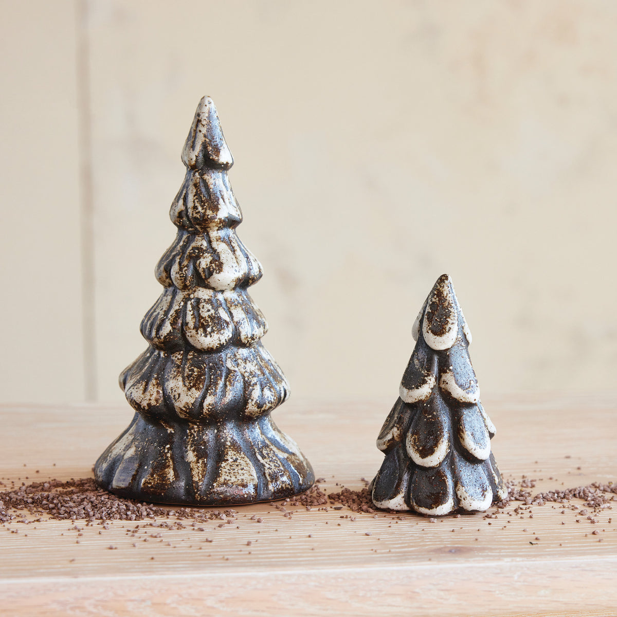 Stoneware Tree, Reactive Glaze, Matte Brown