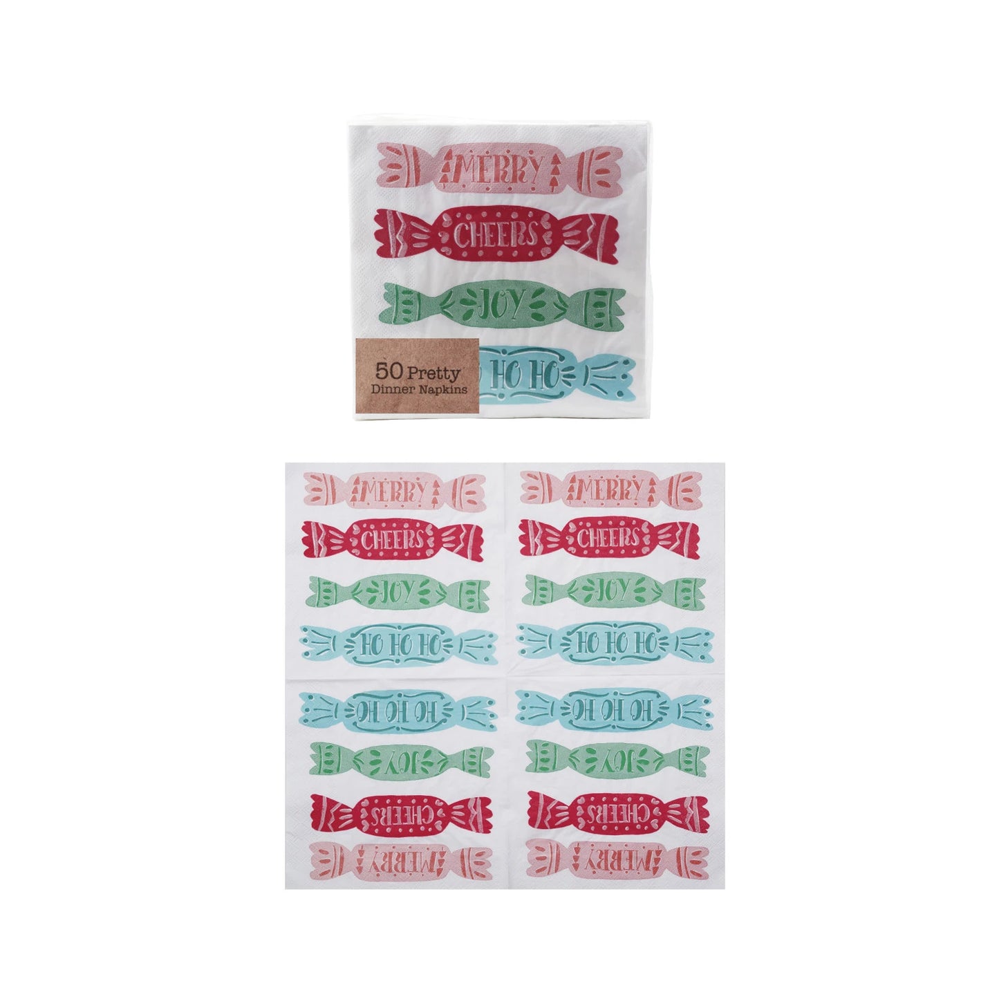 Paper Napkins with Candy Print & Word