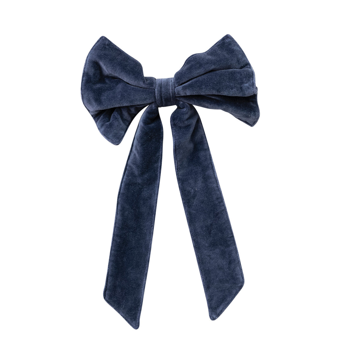 Cotton Velvet Clip-on Bow