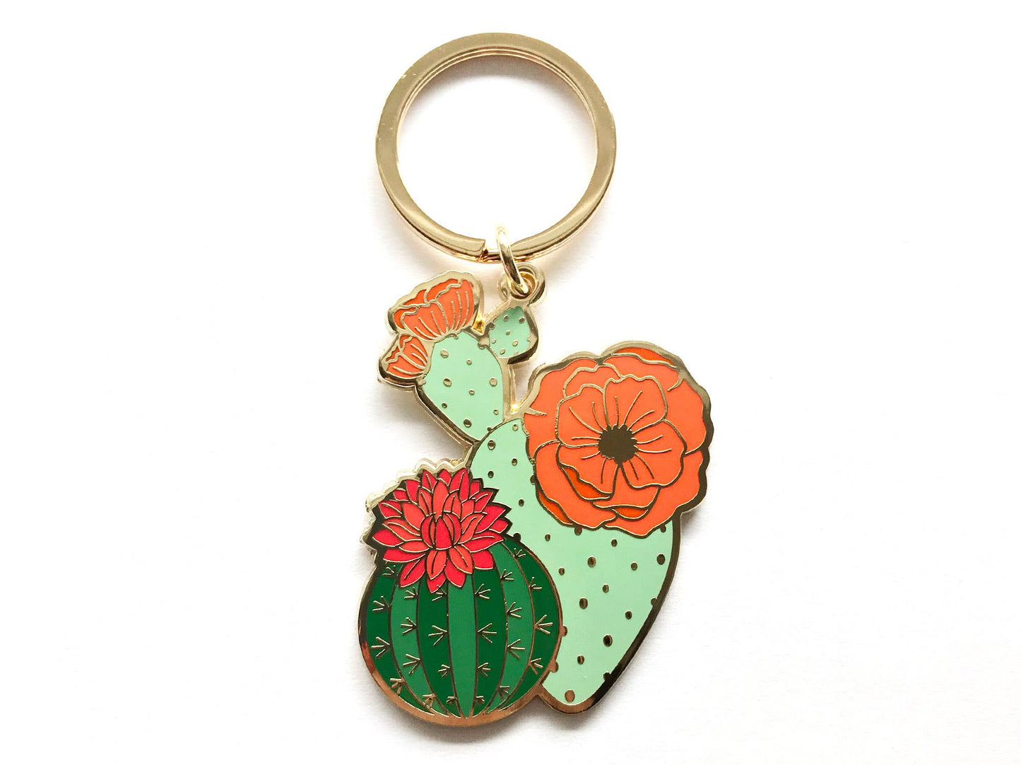 Blooming Cacti Keychain