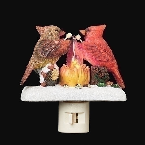 Cardinal Campfire Flicker Flame Night Light