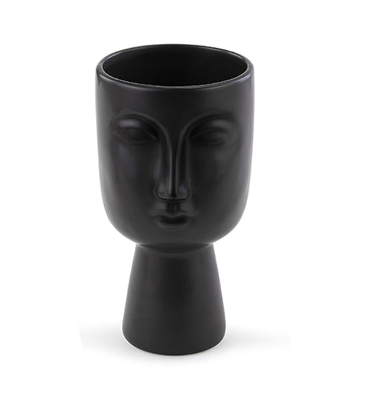 Face Pedestal Vase