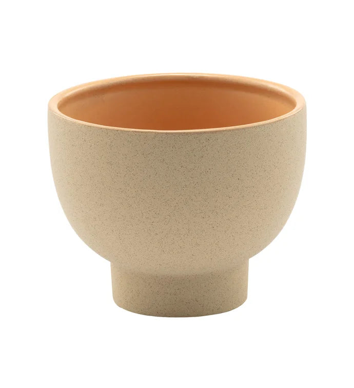 Tan Speckle Pedestal Bowl