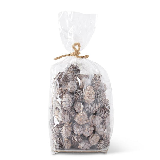 Bag of Whitewashed Mini Pinecones