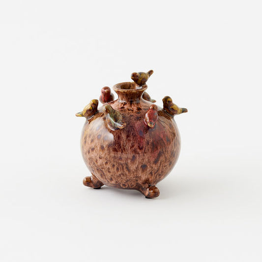 Stoneware Bird Vase
