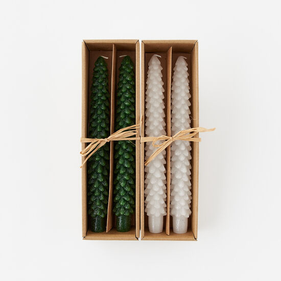 Set of 2 Tree Taper Candles in Box