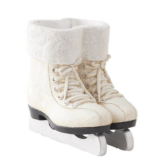 White Ice Skates w/ Glitter