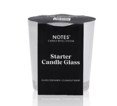 Notes White Starter Candle Glass