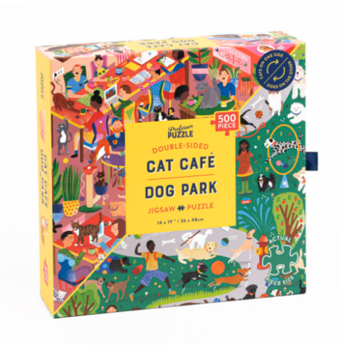 Cat Cafe/Dog Park 500 Piece Puzzle