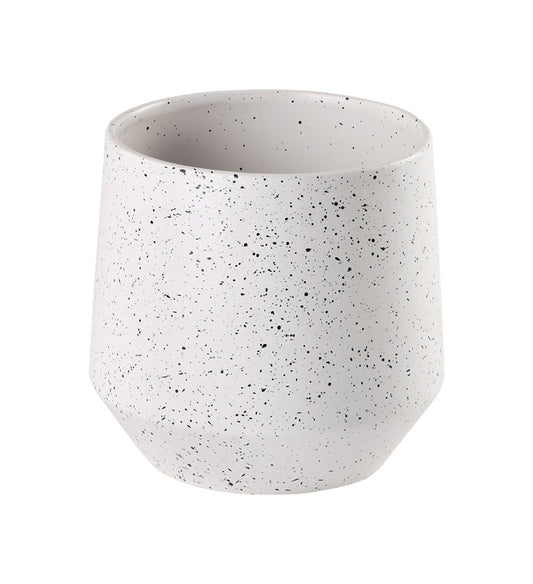 Large White Speckled Planter